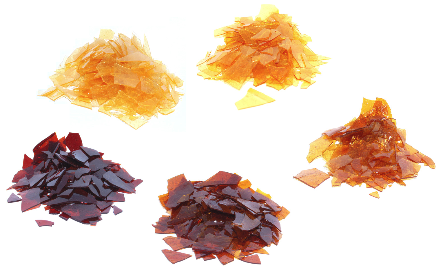 These are varieties of shellac used to make jelly beans.