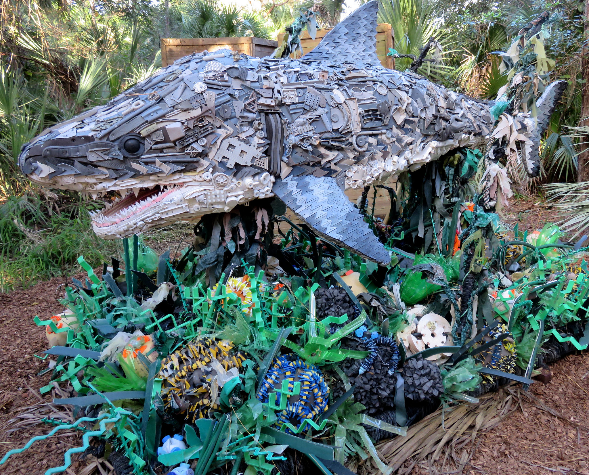 The Smithsonian's National Zoo —Washed Ashore: Art to Save the Sea" sculptures were made completely of plastic debris collected from beaches (Flickr) 