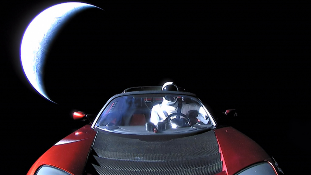 car in space